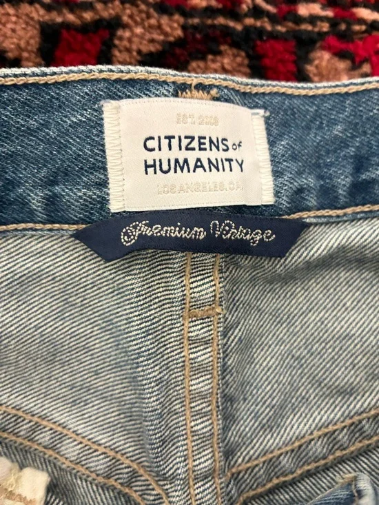 Citizens of Humanity Ayla Baggy Tuxedo Stripe Jeans - Picture 9 of 14